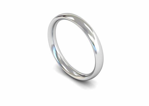Platinum 3mm Traditional Court Medium Ring