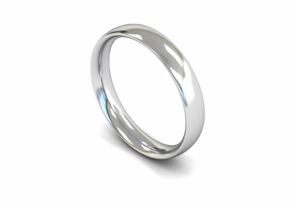 Platinum 4mm Traditional Court Medium Ring