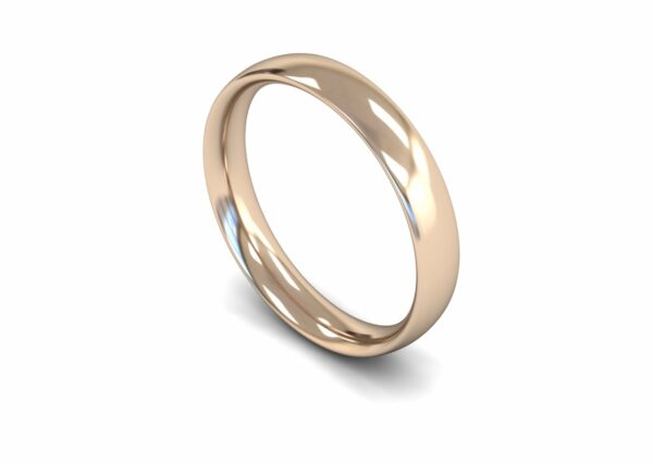 9ct Rose Gold 4mm Traditional Court Medium Ring