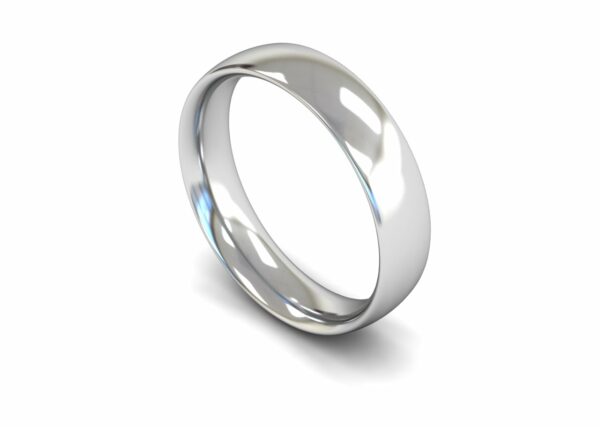 Platinum 5mm Traditional Court Medium Ring
