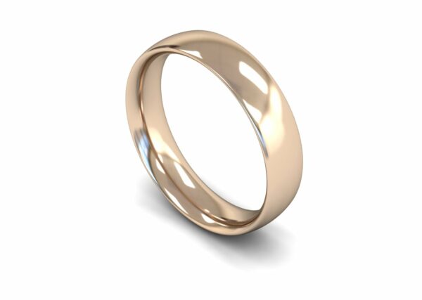 9ct Rose Gold 5mm Traditional Court Medium Ring