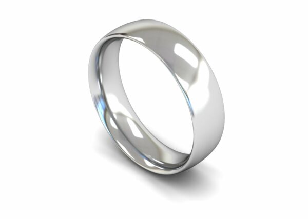 Platinum 6mm Traditional Court Medium Ring