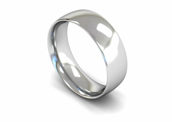 Platinum 7mm Traditional Court Medium Ring
