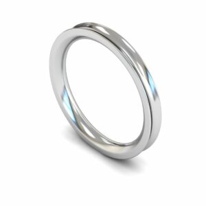 Platinum 2.5mm Concave Heavy Ring
