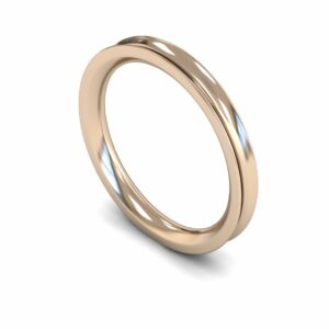 9ct Rose Gold 2.5mm Concave Heavy Ring