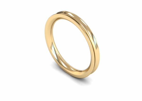 9ct Yellow Gold 2.5mm Concave Heavy Ring