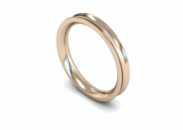 9ct Rose Gold 3mm Concave Heavy Ring