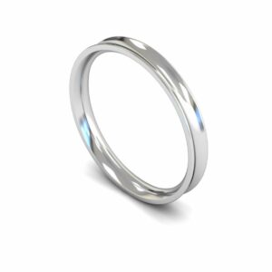 Platinum 2.5mm Concave Light Ring