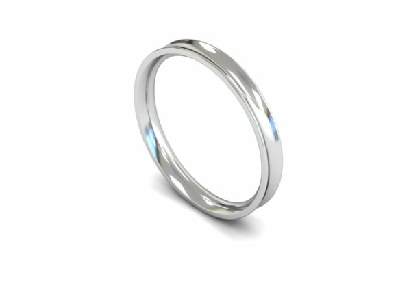 Platinum 2.5mm Concave Light Ring