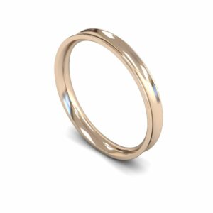 9ct Rose Gold 2.5mm Concave Light Ring