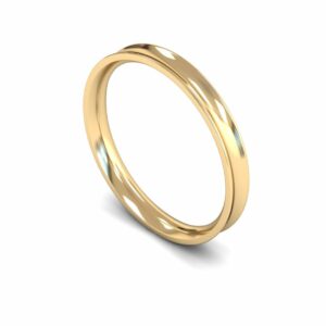 9ct Yellow Gold 2.5mm Concave Light Ring
