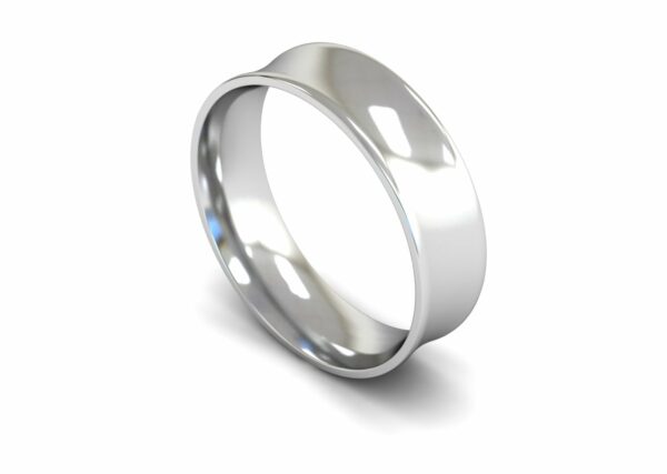 Platinum 6mm Concave Light Ring