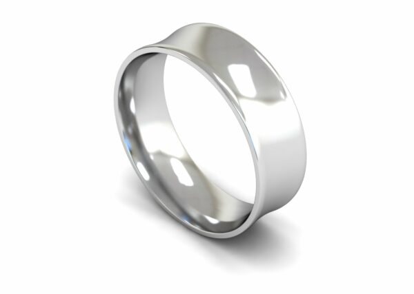Platinum 7mm Concave Light Ring