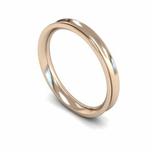 9ct Rose Gold 2.5mm Concave Medium Ring