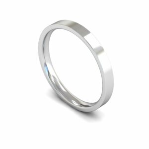 Platinum 2.5mm Flat Court Edged Light Ring