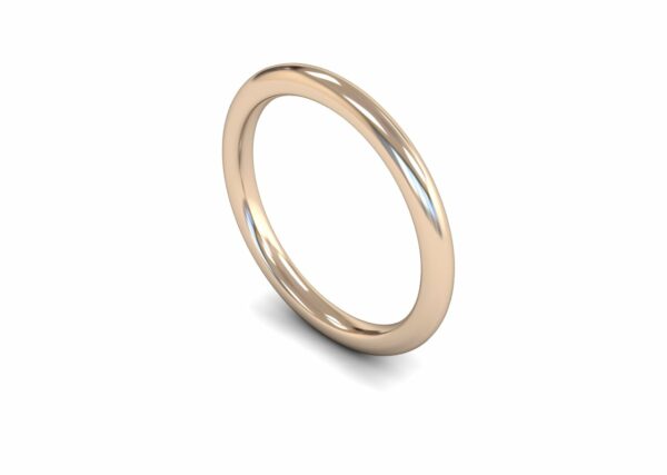 9ct Rose Gold 2mm Traditional Court Edged Heavy Ring