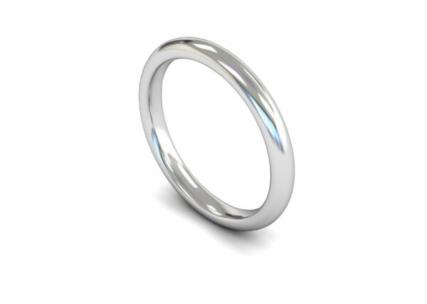 Platinum 2.5mm Traditional Court Edged Heavy Ring