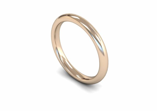 9ct Rose Gold 2.5mm Traditional Court Edged Heavy Ring