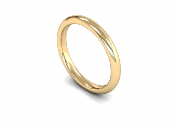 9ct Yellow Gold 2.5mm Traditional Court Edged Heavy Ring