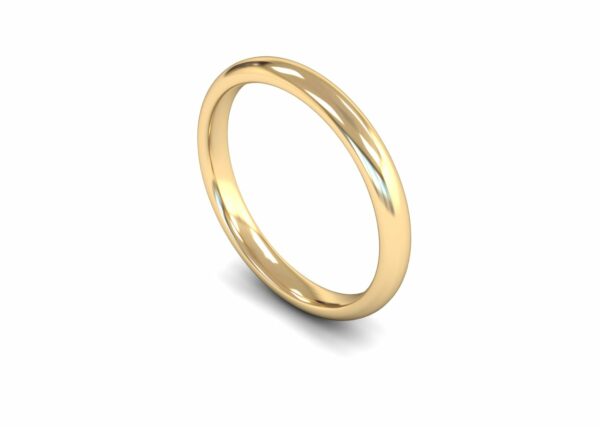 9ct Yellow Gold 2.5mm Traditional Court Edged Medium Ring
