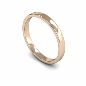 9ct Rose Gold 2.5mm Slight Court Edged Light Ring