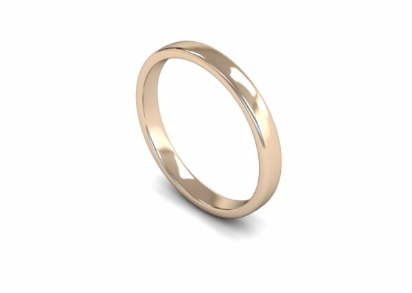9ct Rose Gold 2.5mm Slight Court Edged Light Ring