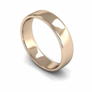 9ct Rose Gold 5mm Slight Court Edged Light Ring